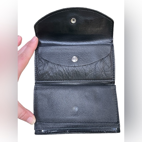 Black leather Harley Davidson TriFold wallet - Picture 3 of 5